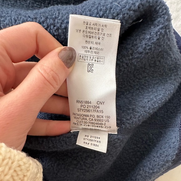 Patagonia Better Sweater Quarter 1/4 Zip Pullover Sweatshirt S Navy Blue - Picture 5 of 5